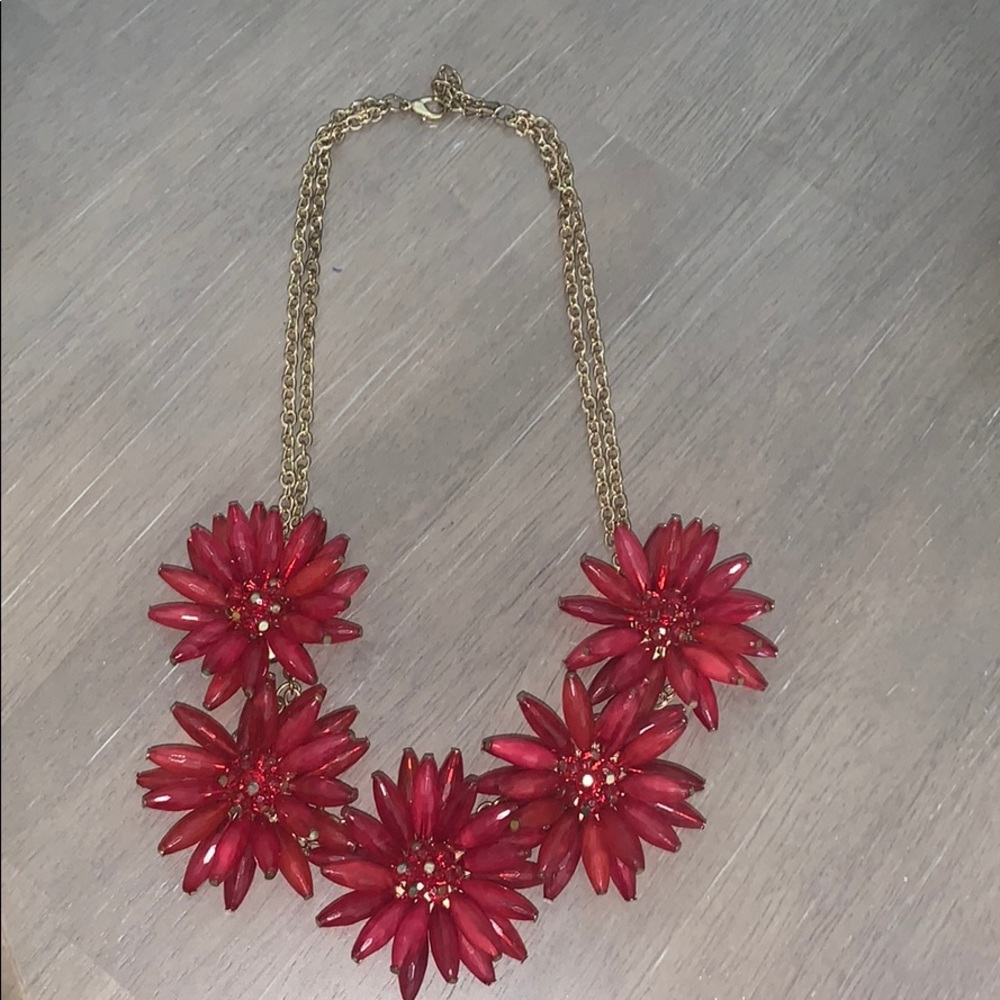 Red Flower Necklace